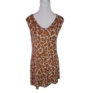 Logo Layers Size S Animal Print Wide Strap Tank Top Leopard Print Casual Layer